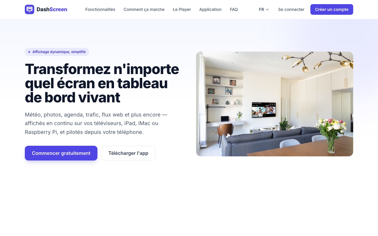 DashScreen - Affichage dynamique sur tout écran